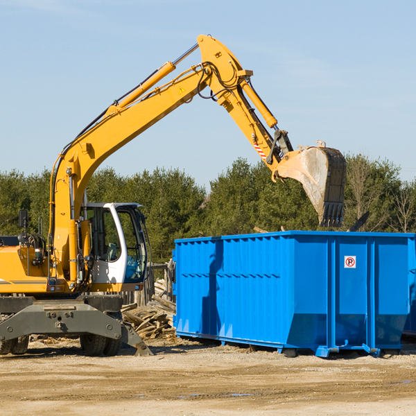 can i choose the location where the residential dumpster will be placed in Camden Point